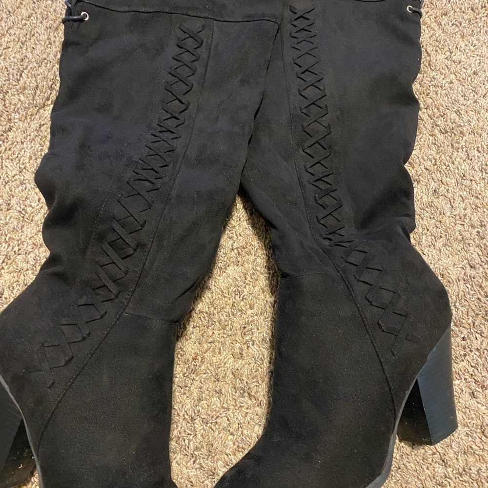 COPY - Suede- like over the knee boots.
